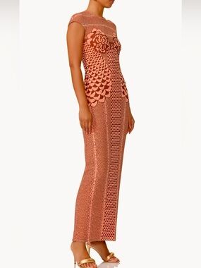 afrm halter ruffle maxi dress | Dresses | Afrm Metallic Multi